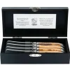Laguiole Premium Line smørkniv 4-pakning, mørkebrun