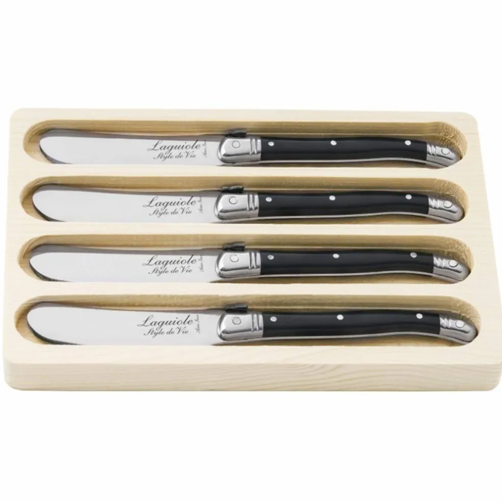Laguiole Premium Line smørkniv 4-pakning, pearl