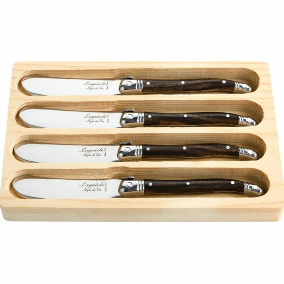 Laguiole Premium Line smørkniv 4-pakning, pearl