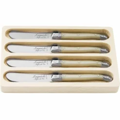 Laguiole Smørkniv 4-pakning, svart