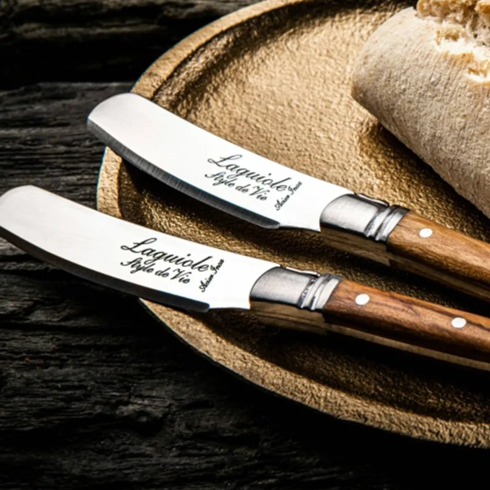 Laguiole Smørkniv 4-pakning, svart