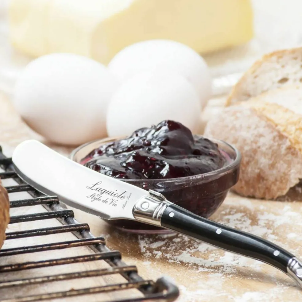 Laguiole Smørkniv 4-pakning, svart