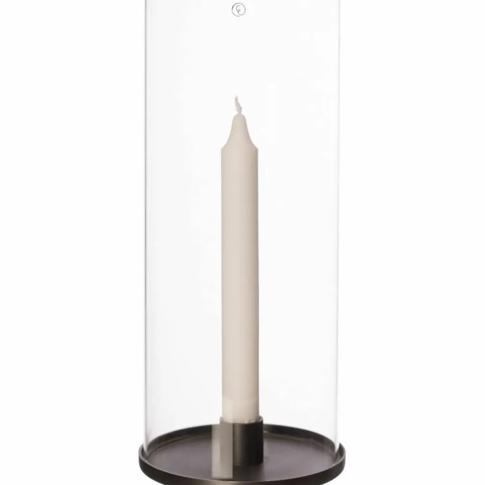 Lanterne til kronelys, svart aluminium