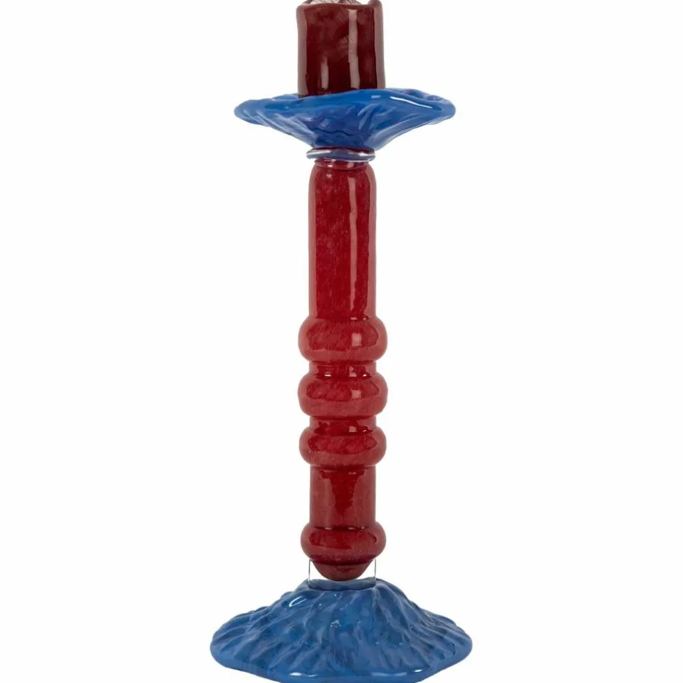 Lara lysestake 26 cm, blå