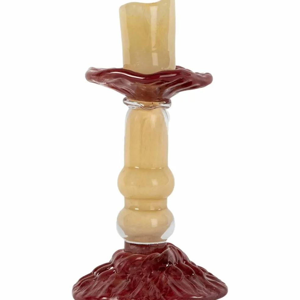 Lara lysestake 26 cm, blå
