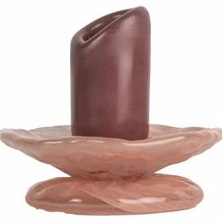 Lara Xs lysestake, vinrød/rosa