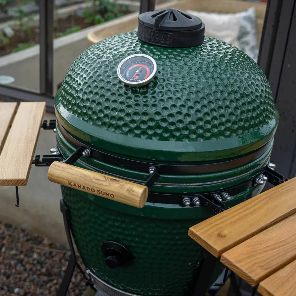 Large Gen 2 kamadogrill med Grillmesterens rotisseri, svart