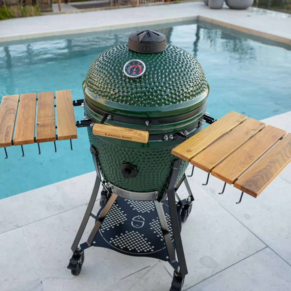 Large Gen 2 kamadogrill med Grillmesterens rotisseri, svart