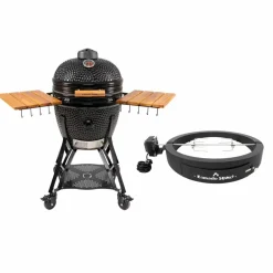 Large Gen 2 kamadogrill med Grillmesterens rotisseri, grønn
