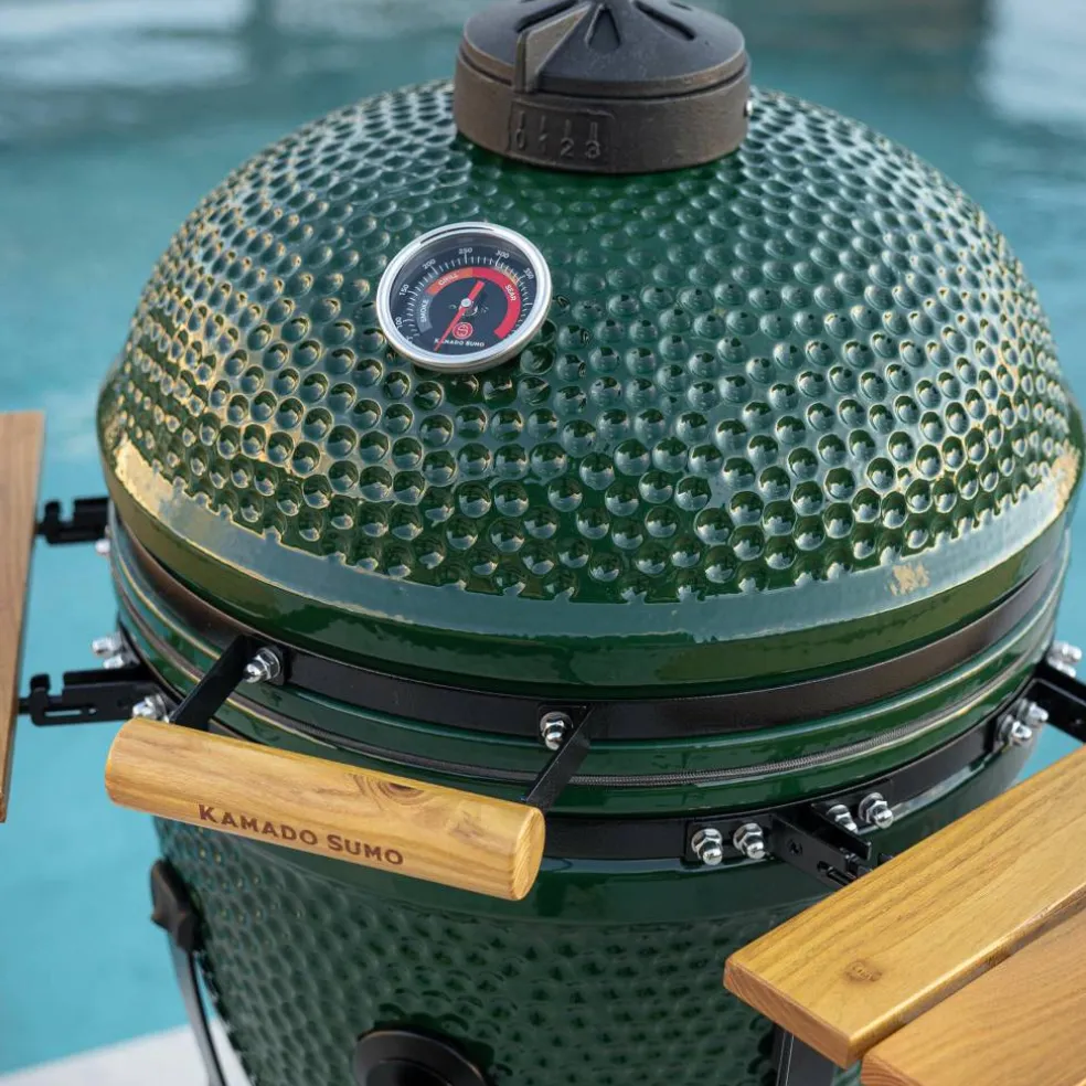 Large Gen 2 kamadogrill med tilbehørspakke, svart
