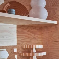 Lasi vase 23 cm, taupe