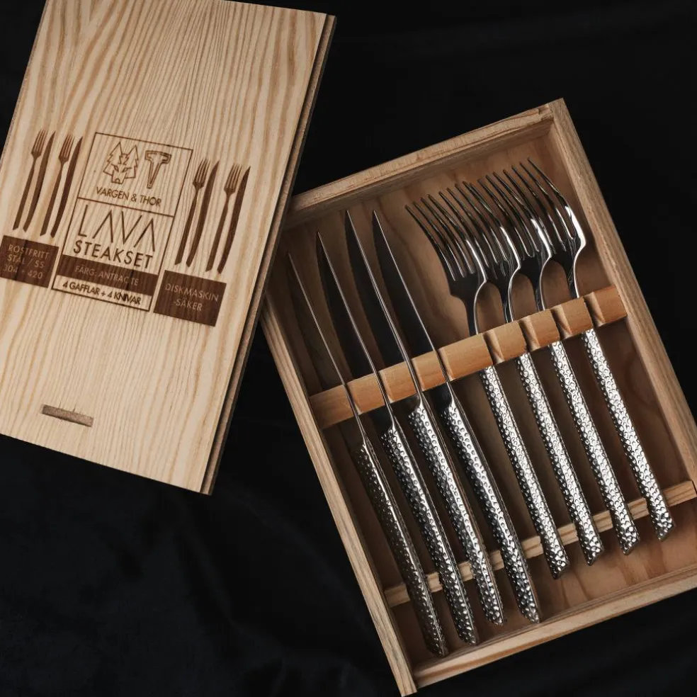 LAVA Steakset 8 deler, rustfritt