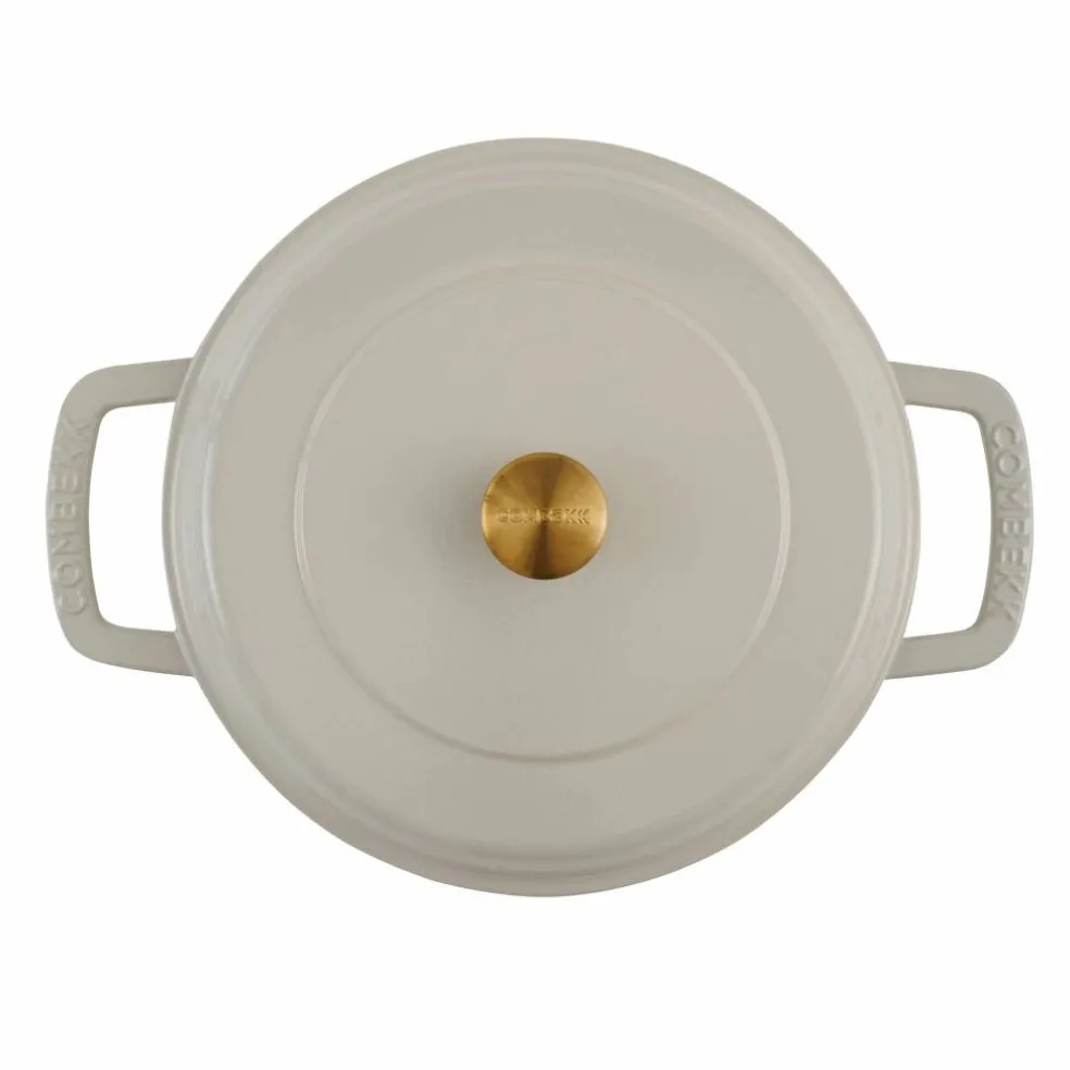 Lav gryte med lokk 28 cm / 5 liter, sand