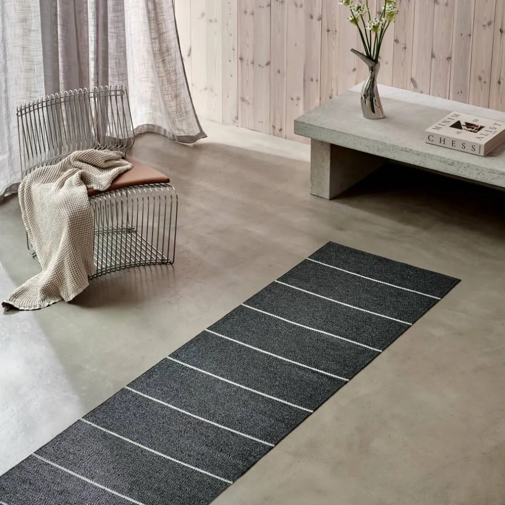 Lea teppe 300 x 70 cm, black/mint/vanilla