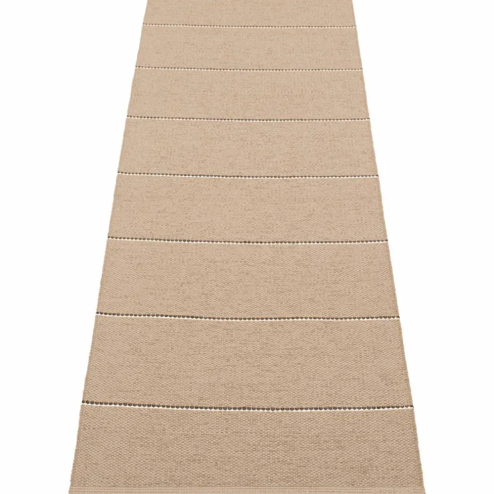 Lea teppe 225 x 70 cm, potato/brown/vanilla