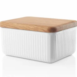 Legio Nova smørboks med lokk, hvit