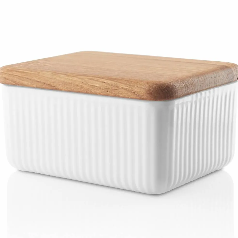 Legio Nova smørboks med lokk, hvit
