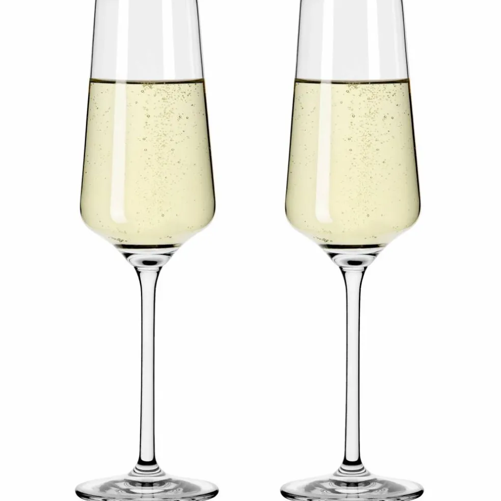 Lichtweiss champagneglass, 2 stk