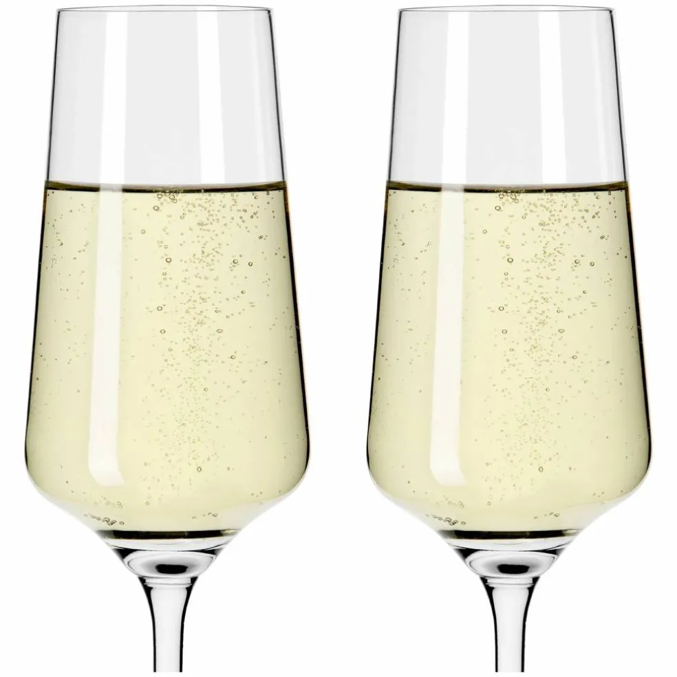 Lichtweiss champagneglass, 2 stk