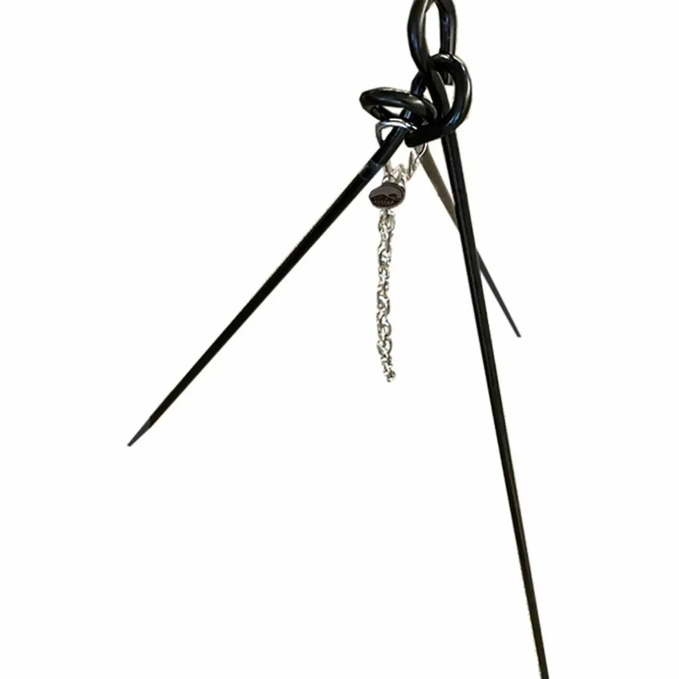 Lite Grillstativ i Oppbevaringspose 110 cm 1 Kjetting & Krok