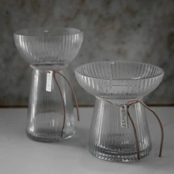 Løkvase, 15 cm, stripete