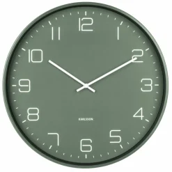 Lofty veggklokke 40 cm, matt grønn