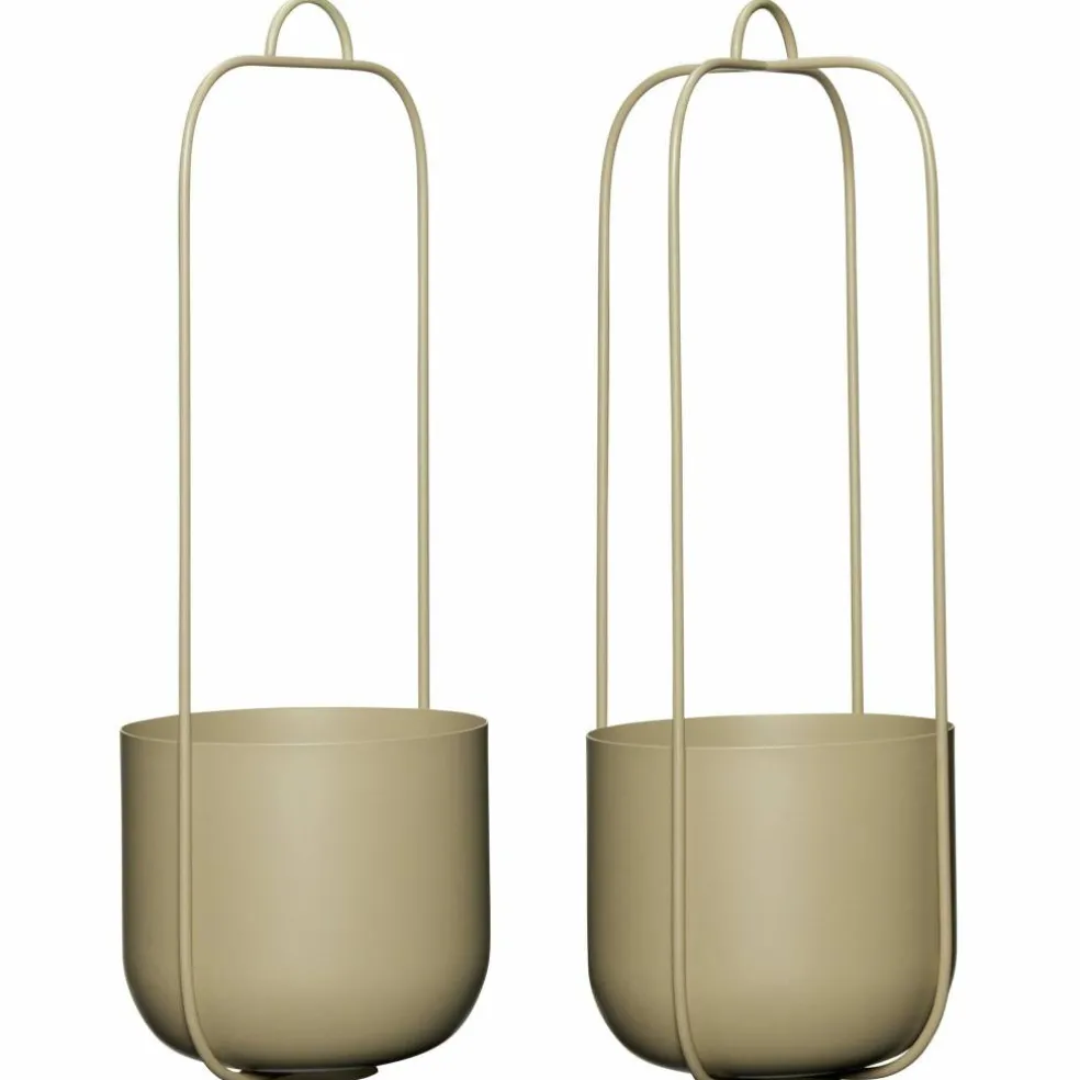 Lotus hengende blomsterpotte 2-pakning, khaki