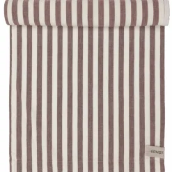 Løper bred stripe 45x250 cm, rød/hvit