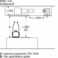 LR97CAQ50 iQ500 kjøkkenvifte i tak, sølv