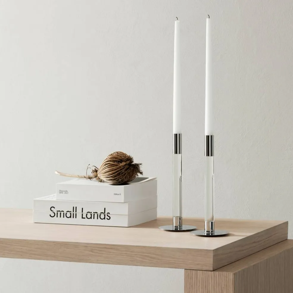 Lumiere lysestake 26,5 cm, sølv/metall