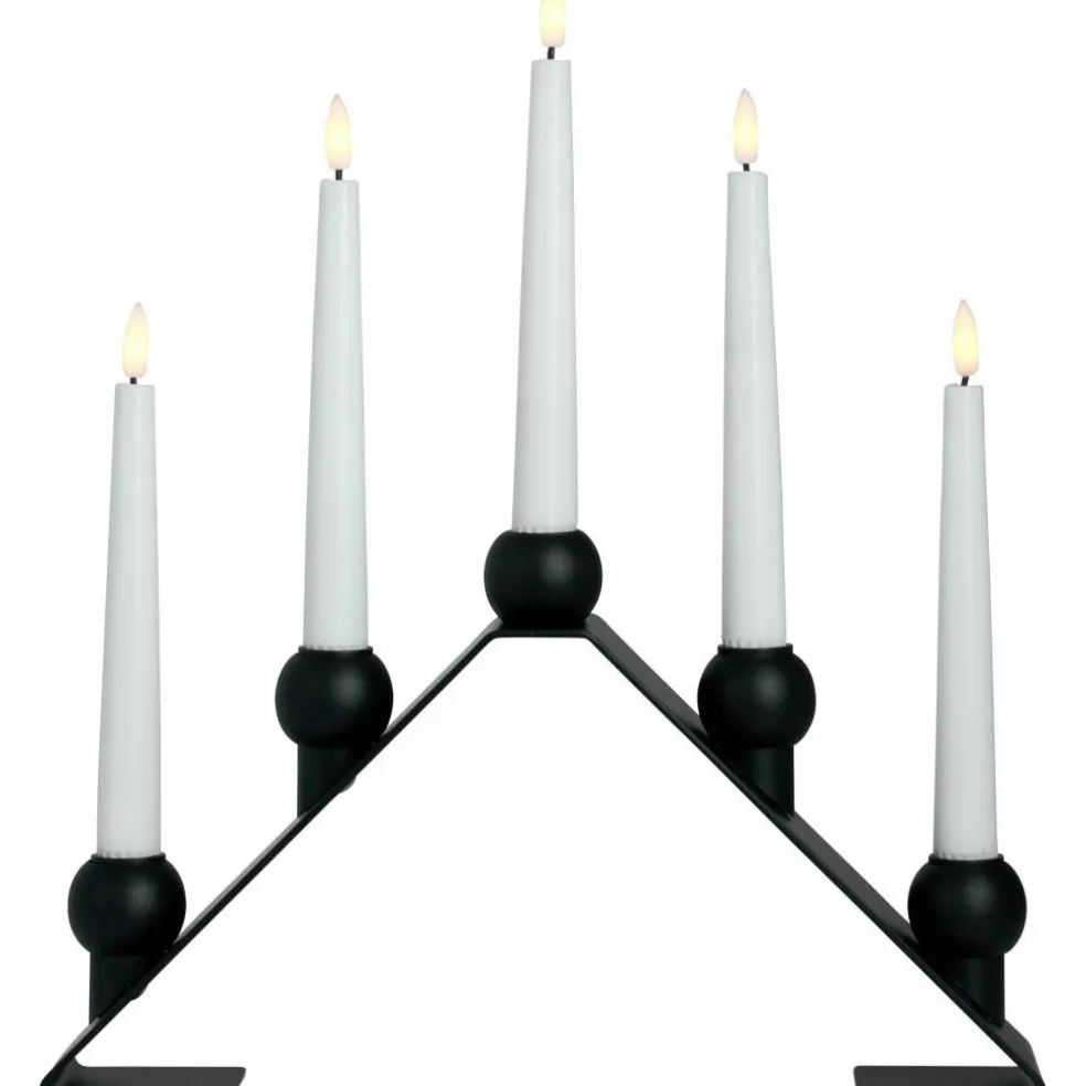 Luna adventslysestake, svart