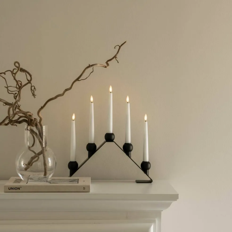Luna adventslysestake, svart