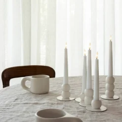 Lykke LED adventslysestake, hvit