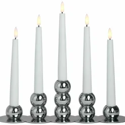 Lykke LED adventslysestake, hvit