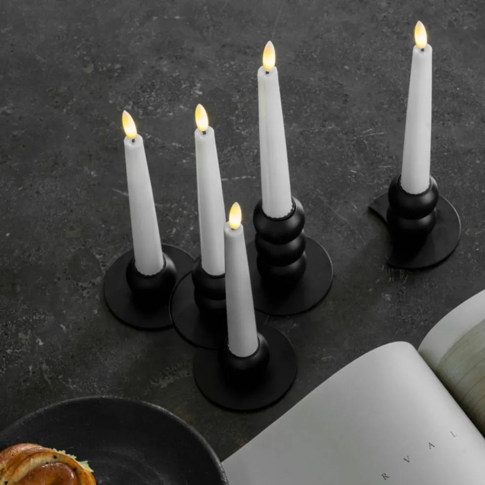 Lykke LED adventslysestake, hvit