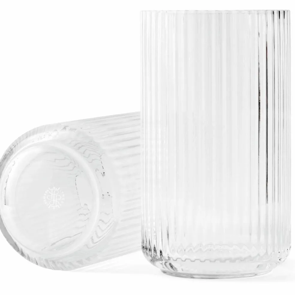 Lyngbyvasen 38 cm., glass - klar