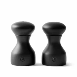 Lyon salt- og pepperkvernsett 10 cm, svart