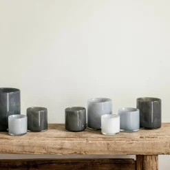 Lyric telysglass, dusty blue, medium