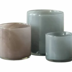 Lyric telysholdere, 3 stk, blue/purple/grey