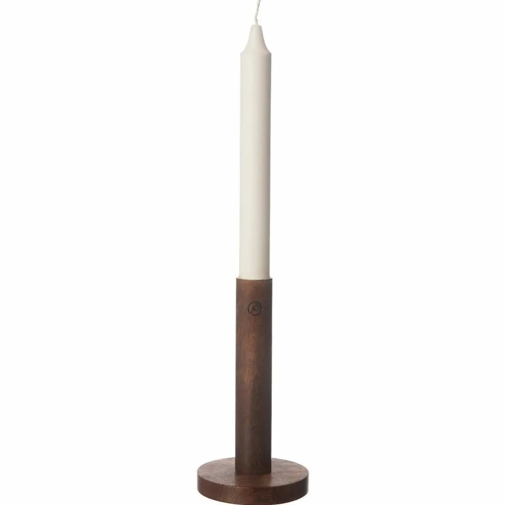 Lysestake i tre mørkebrun, 20 cm
