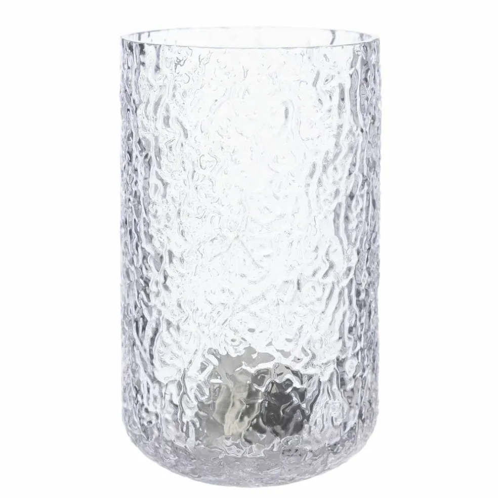 Lyslykt 9 cm, mønstret glass