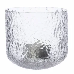 Lyslykt 6 cm, mønstret glass