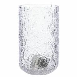 Lyslykt 6 cm, mønstret glass