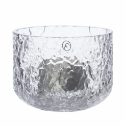 Lyslykt 15 cm, mønstret glass
