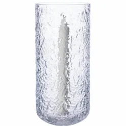 Lyslykt 25 cm, mønstret glass