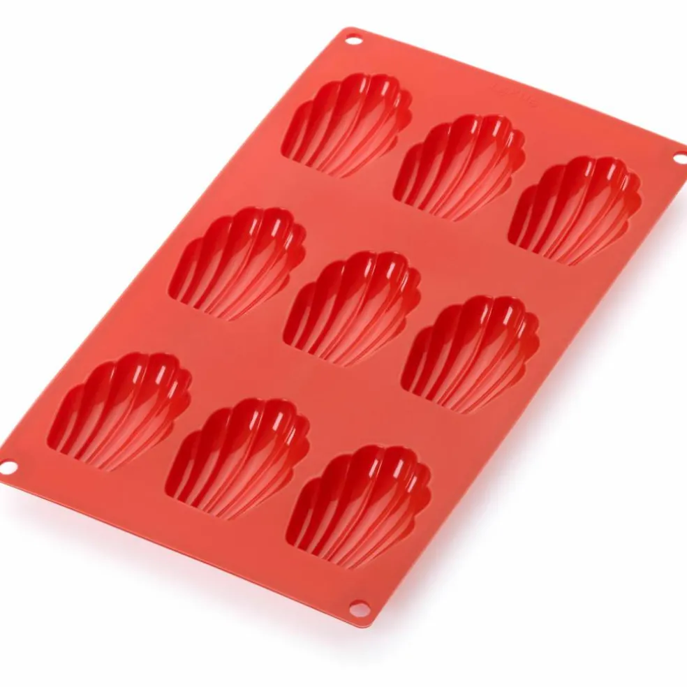 Madeleines silikonform 9 hull, svart