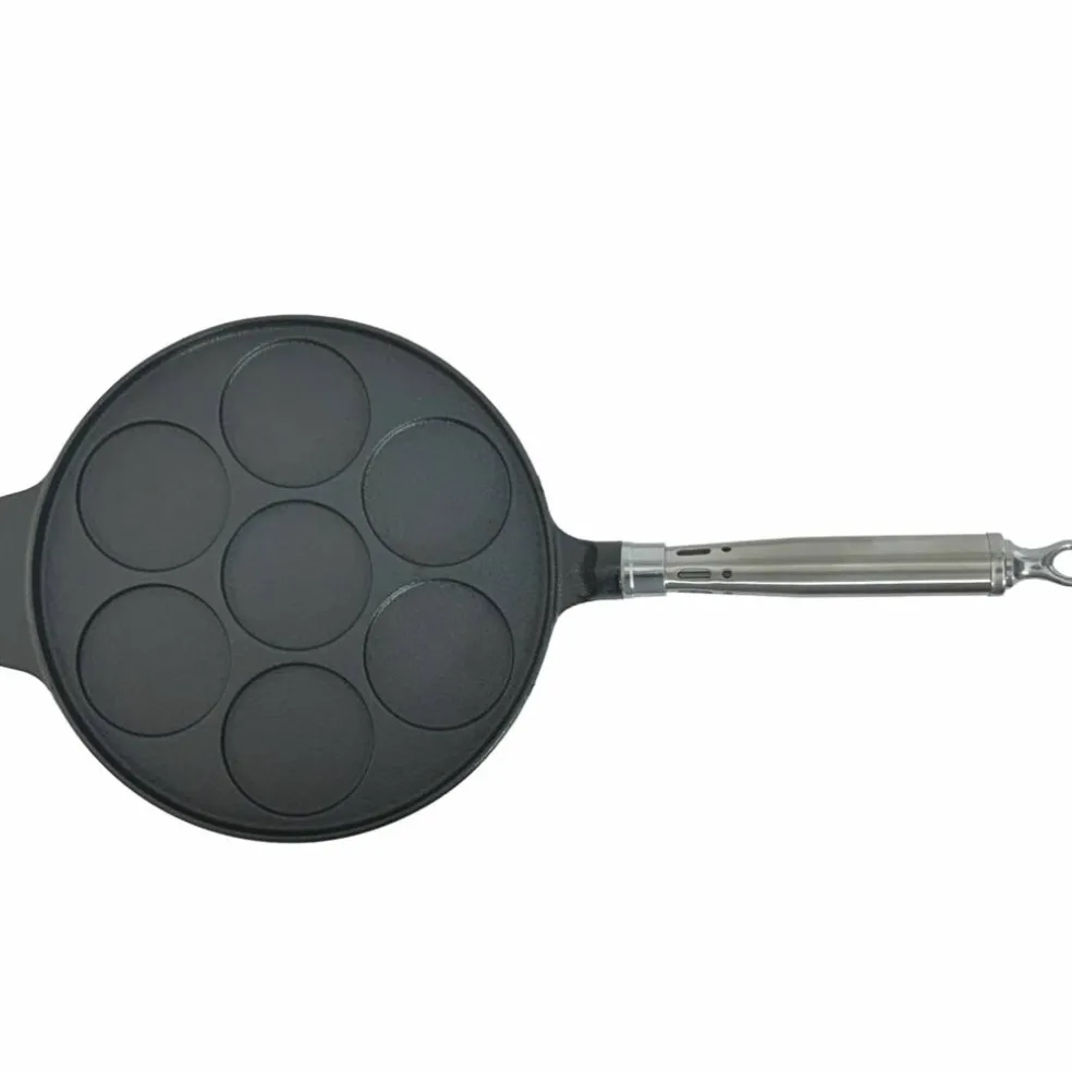 Maestro støpejernspanne 25 cm – for små pannekaker