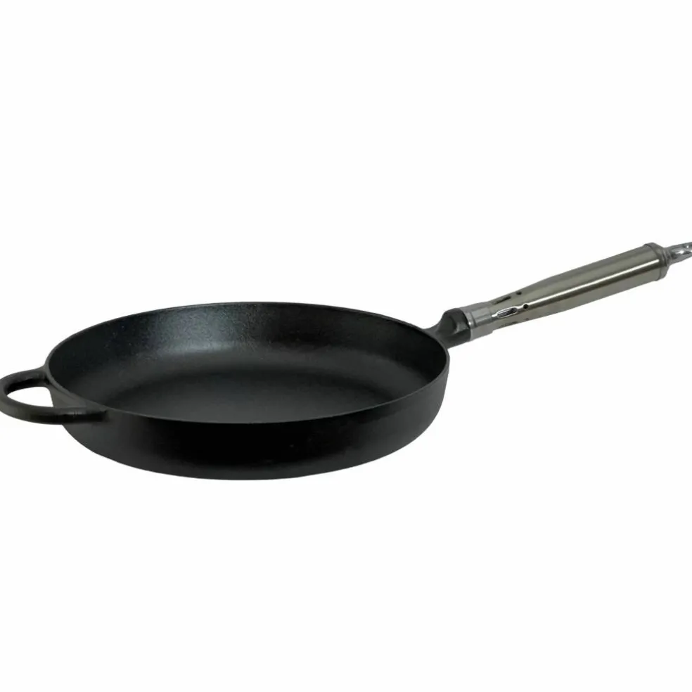 Maestro støpejernspanne 18 cm med skrå kant