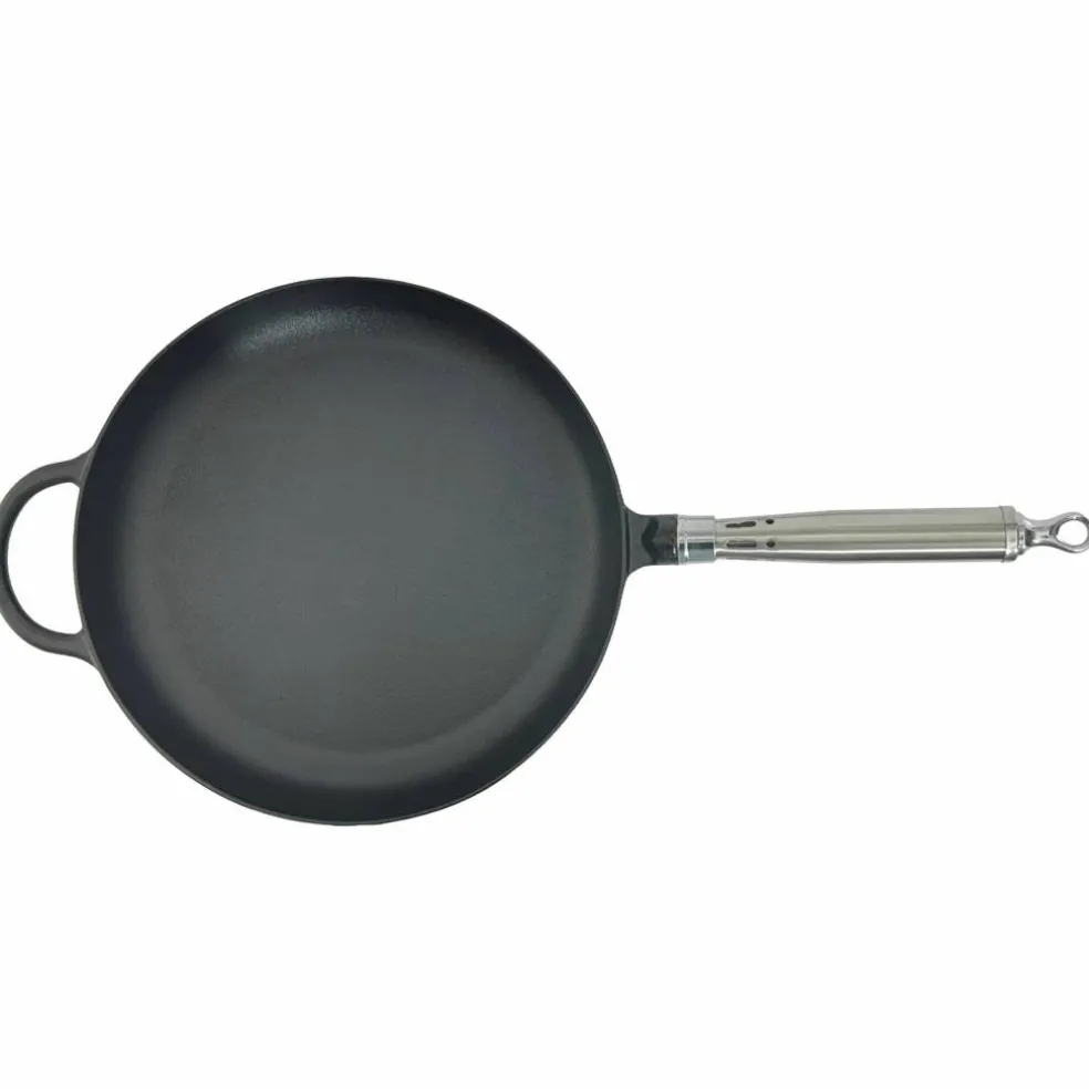 Maestro støpejernspanne med utsvingt kant, 28 cm
