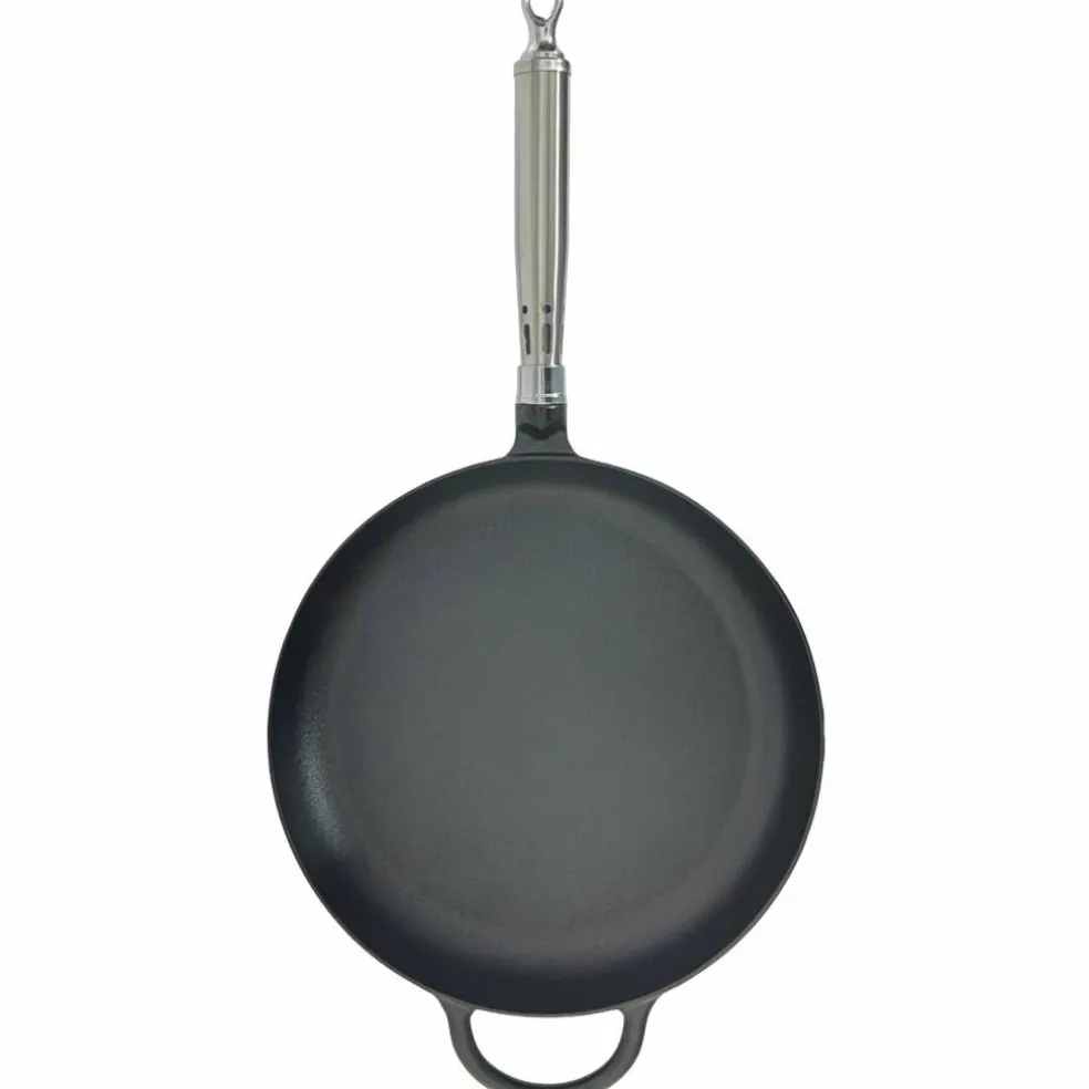 Maestro støpejernstekepanne med rund kant, 28 cm